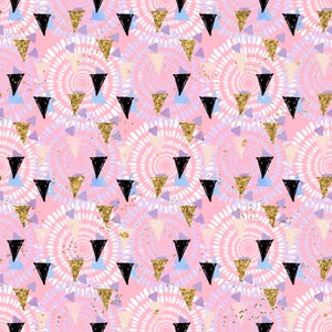 Triangle fabric cotton fabric knit fabric organic fabric geometric fabric fabric by the yard black and gold fabric jersey fabric spandex