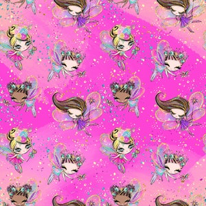 s223 fairy fabric, unicorn fabric, dragon fabric, castle fabric, fairy prints, cotton fabric, knit fabric, fabric by the yard, fairies,