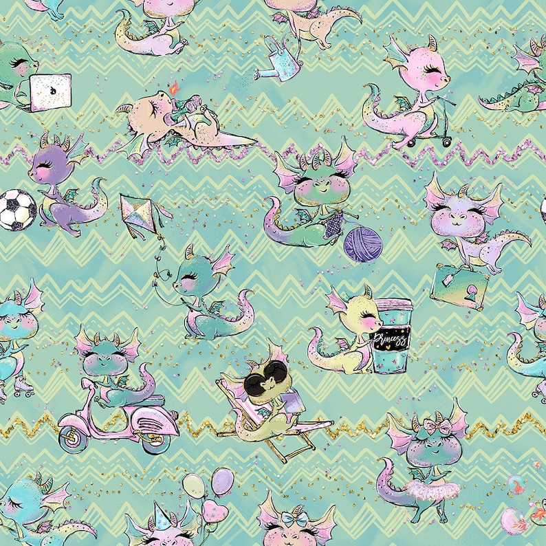 Dragon Fabric Cotton Fabric Knit Fabric Knit by the Yard Etsy