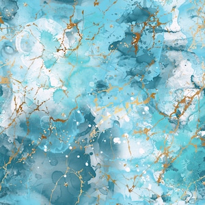 Blue marble fabric, marble prints, blue and gold, marble designs, blue fabric, cotton by the yard, fleece fabric, knit fabric
