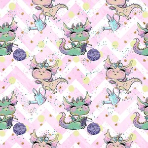 dragon fabric, cotton fabric, knit fabric, knit by the yard, girl fabric, summer fabric, dragon prints, balloon fabric, baby dragon fabric,
