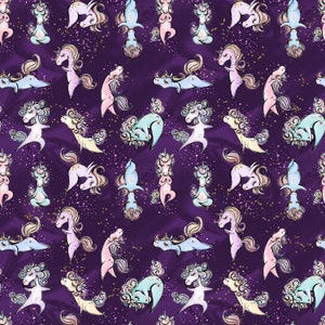 unicorn fabric yoga fabric knit fabric fabric by the yard unicorn yoga fabric rainbow fabric cotton fabric organic fabric quilting fabric