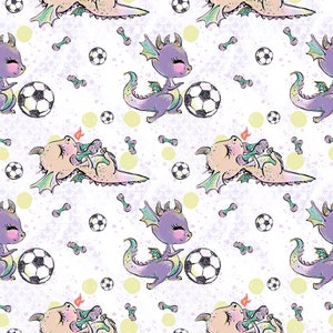 dragon fabric, cotton fabric, knit fabric, knit by the yard, girl fabric, summer fabric, dragon prints, balloon fabric, baby dragon fabric,