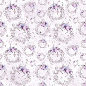 unicorn fabric unicorn cloud fabric fabric by the yard unicorn rainbow fabric cotton fabric Knit fabric jersey knit fabric quilting fabric