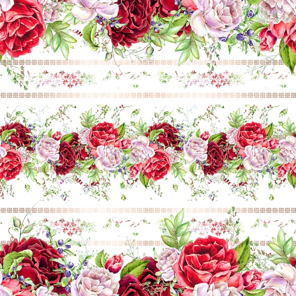 Rose Fabric, pink floral, cotton by the yard, fleece fabric, knit fabric, floral knit, modern jersey, floral fleece, floral knit, cotton
