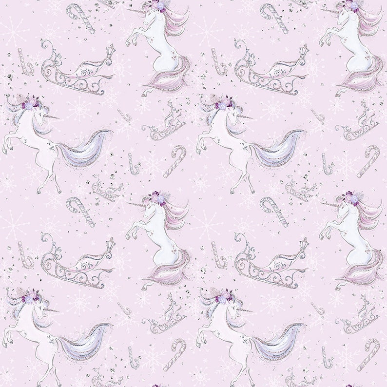 Unicorn Fabric Unicorn Cloud Fabric Fabric by the Yard Unicorn | Etsy