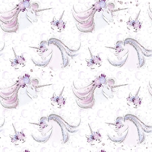 unicorn fabric unicorn cloud fabric fabric by the yard unicorn rainbow fabric cotton fabric Knit fabric jersey knit fabric quilting fabric
