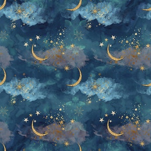 Unicorn fabric - cloud fabric- circus fabric- star fabric - cotton fabric- Knit fabric- jersey knit fabric- quilting fabric- unicorn prints