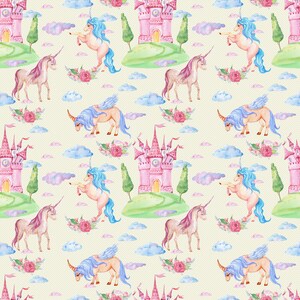 unicorn fabric magical unicorn fabric knit by the yard unicorn rainbow fabric cotton fabric mystical fabric unicorn print unicorn and baby