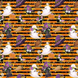 Halloween ghost, ghost fabric, knit fabric, cotton fabric, pumpkin fabric, witch fabric, stripe prints, Halloween pumpkins, holiday fabric