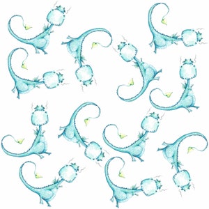 dragon fabric, cotton fabric, knit fabric, knit by the yard, girl fabric, summer fabric, dragon prints, balloon fabric, baby dragon fabric,