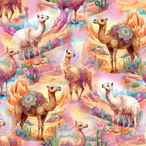 Camel Fabric, Animal fabric, Desert Fabric, Cotton by the yard, Camel print, floral fabric,
