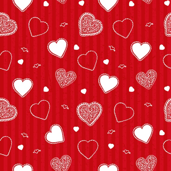 Heart sale knit fabric
