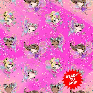 fairy fabric, unicorn fabric, dragon fabric, castle fabric, fairy prints, cotton fabric, knit fabric, fabric by the yard, fairies, magical