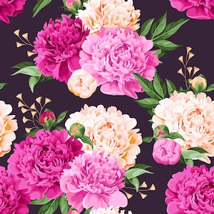 s193 Purple floral, pink floral, cotton by the yard, fleece fabric, knit fabric, floral knit, modern jersey, floral fleece, floral knit,