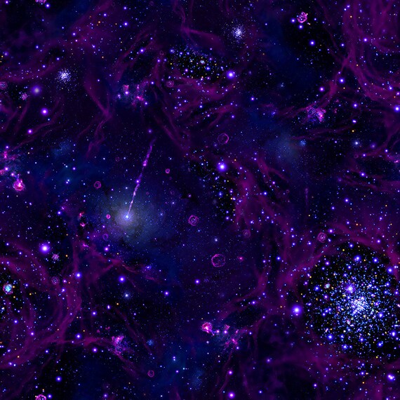 Space Fabric Outer Space Solar System Fabric Galaxy Fabric Stars Fabric Nebula Fabric Milky Way Novelty Fabric Cotton By The Yard