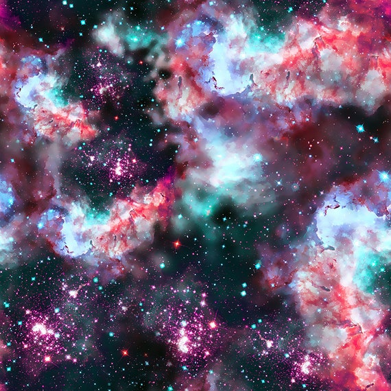 Space fabric, outer space, solar system fabric, galaxy fabric, stars  fabric, nebula fabric, Milky Way, novelty fabric, cotton by the yard