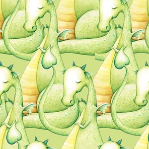 dragon fabric, cotton fabric, knit fabric, knit by the yard, girl fabric, summer fabric, dragon prints, balloon fabric, baby dragon fabric,