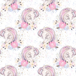 baby unicorn fabric unicorn fabric knit by the yard unicorn rainbow fabric cotton fabric mystical fabric unicorn print unicorn and baby