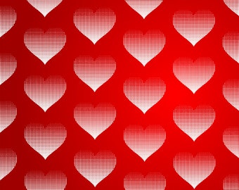 s150 Heart fabric, valentine fabric, knit fabric, heart prints, cotton fabric, organic cotton, jersey fabric, quilting fabric, valentine