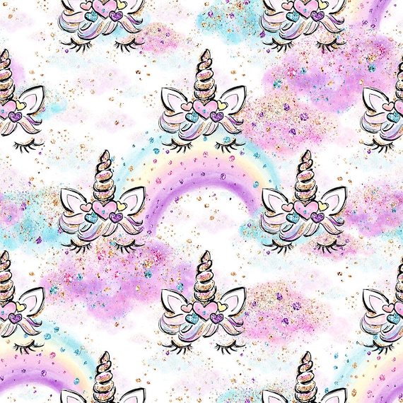 unicorn jersey knit fabric