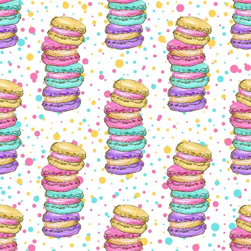 Food Fabric Donut Fabric Candy Fabric Dessert Etsy