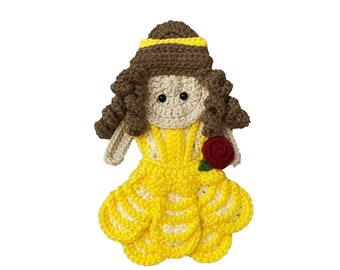 Princess Crochet Applique, Premade Animal Applique, Crochet Applique, Crochet Embellishments, Baby Applique, Ready to use Applique