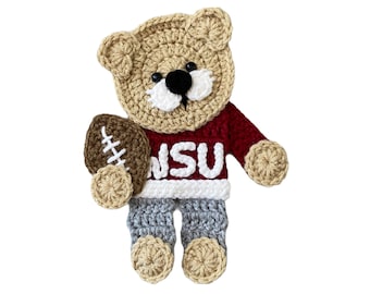 Cougar Crochet Applique, Pre-made Animal Applique, Crochet Applique, Crochet Embellishments, Baby Applique, Ready to use Applique