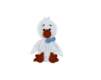 Goose Crochet Applique, Pre-made Animal Applique, Crochet Applique, Crochet Embellishments, Baby Applique, Ready to use Applique