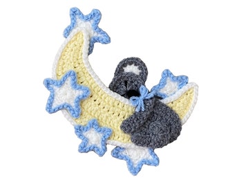 Baby Koala Crochet Applique, Pre-made Animal Applique, Crochet Applique, Crochet Embellishments, Baby Applique, Ready to use Applique