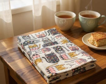 Eco-Friendly Towel, 2-Ply Absorbent Cloth, 100% Cotton Flannel Kitchen Towels, 2-Ply Flannel Towel, Kitchen Decor, Kitchen Towels, Kitchen