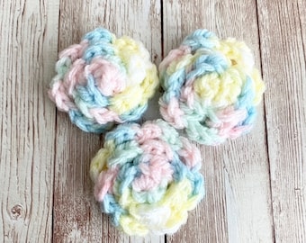 Boho Flower Crocheted Embellishments, Baby Rainbow Flower Embellishment, Crocheted Embellishment, Crocheted Flowers Applique, Flower