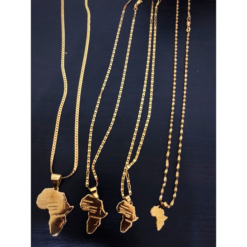 Gold Africa Chain Etsy