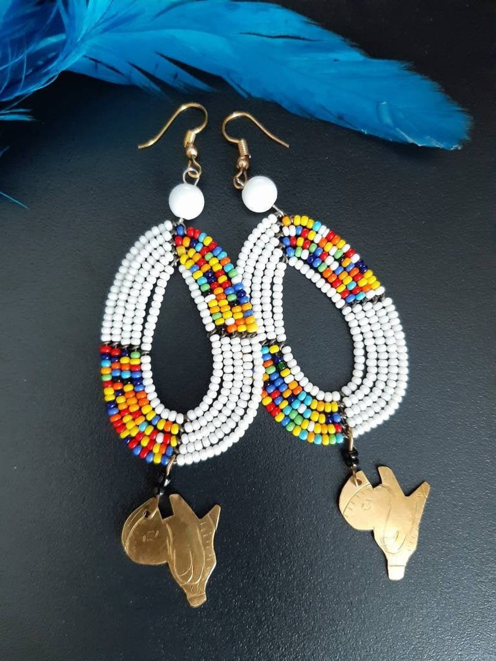 Maisha Beaded Earrings - Etsy