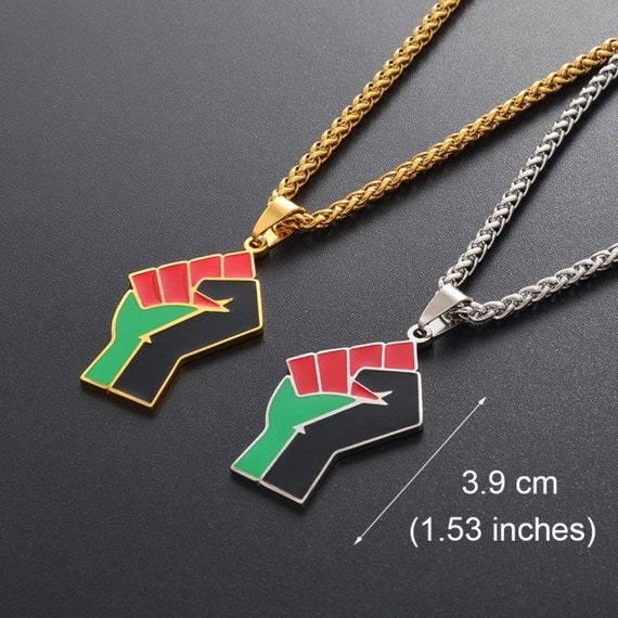 Power Fist Pendant Necklace Etsy Australia