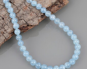 Green Aquamarine 246.00 Cts Natural Round Beads Single Strand Necklace RS Green Aquamarine 246.00 Cts Natural Round Beads Single Strand Necklace RS