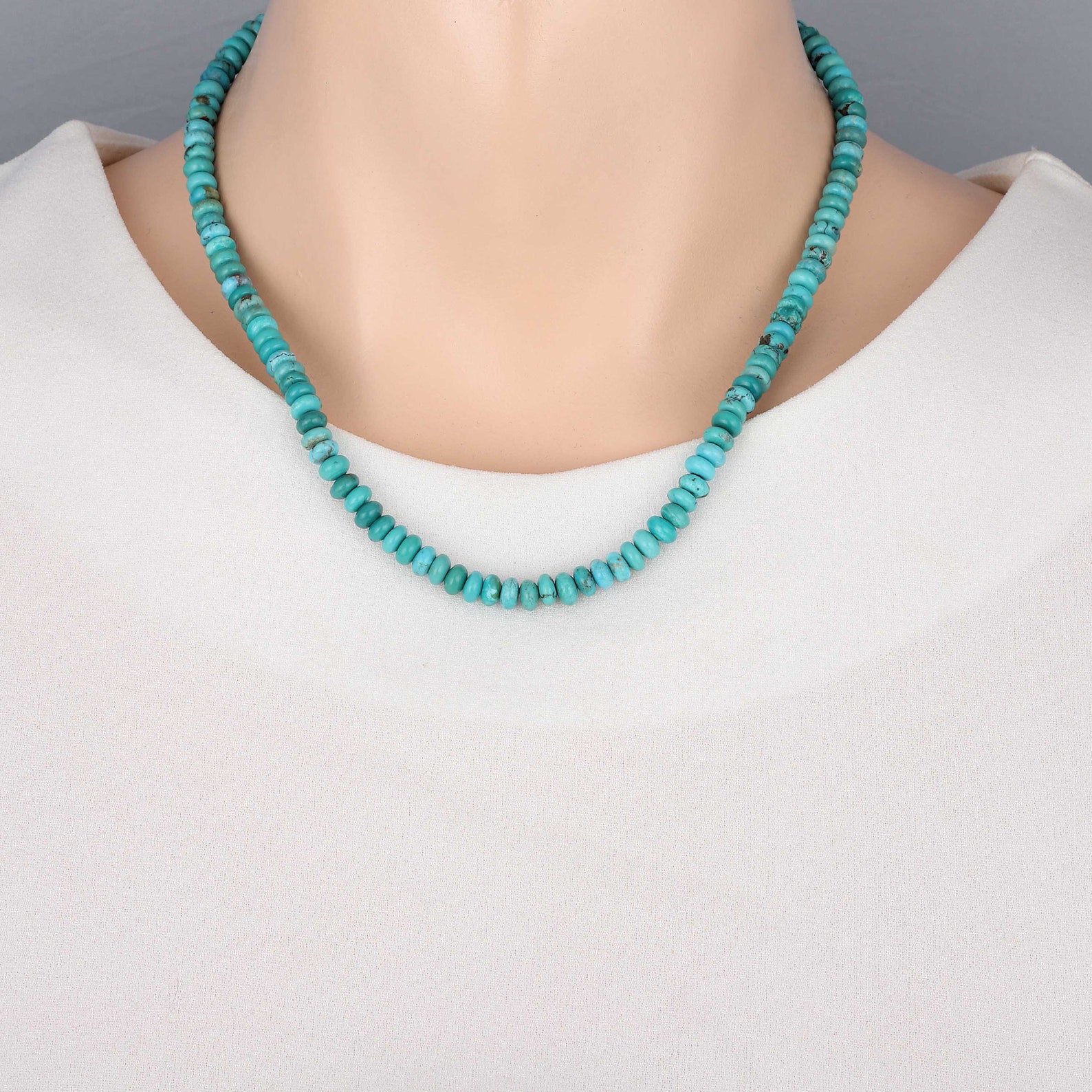 Natural Turquoise Necklace Turquoise Jewelry Gemstone Beads - Etsy
