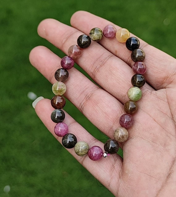 High Grade Rainbow Cat's Eye Tourmaline Bracelet (HGUB06)