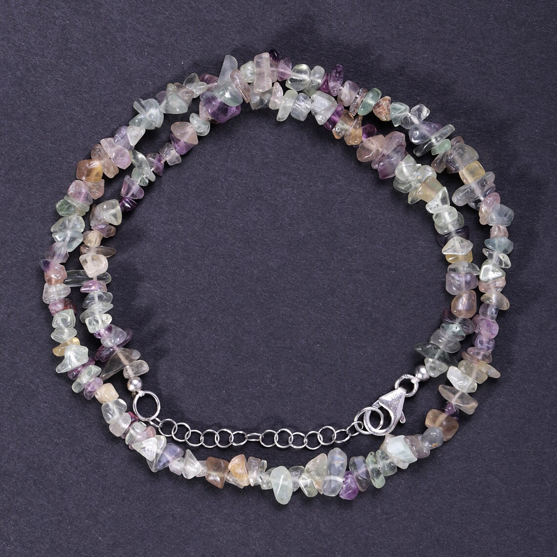 Fluorite Chips Necklace Bracelet Combo Fluorite Jewelry Multi Etsy