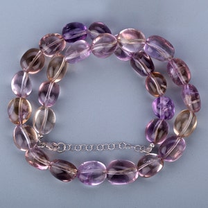 Ametrine Beaded Necklace Ametrine Gemstone Jewelry Purple - Etsy