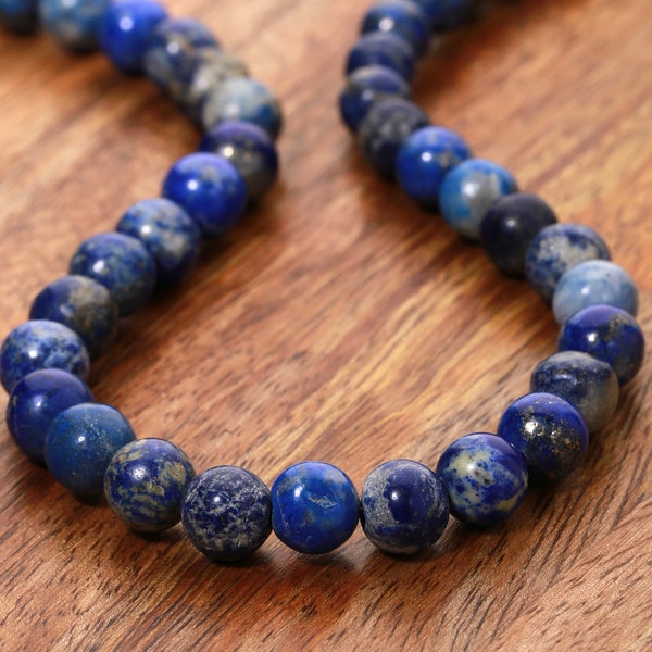 Natural Lapis Lazuli Necklace, Lapis Gemstone Bracelet, Adjustable Necklaces For Women, Beaded Gemstone Jewelry, Wedding Gift For Women