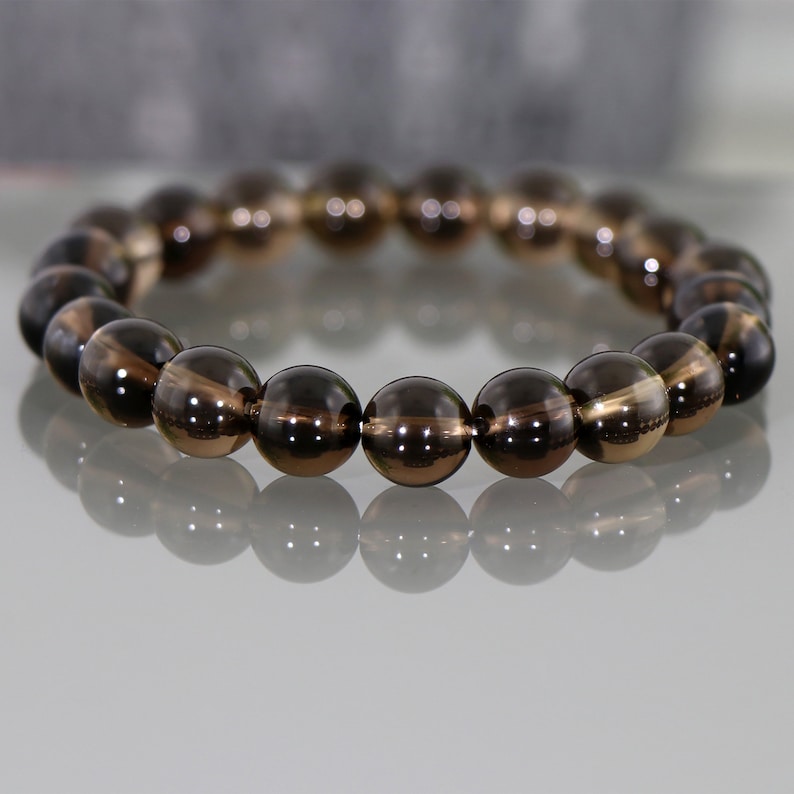 Smoky Quartz Bracelet 8mm Smoky Quartz Bracelet Healing image 0