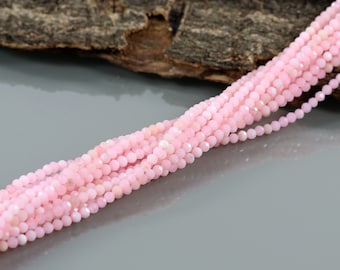 Natural Pink Opal Beads, Peruvian Pink Opal Beads, Opal Faceted Beads, Opal Round Beads, Pink Opal Gemstone Beads, Opal Loose Jewelry Beads