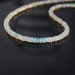 Natural Ethiopian Opal Plain Smooth Rondelles Neck-Piece,Beaded Necklace October Birthstone Gift For Her 