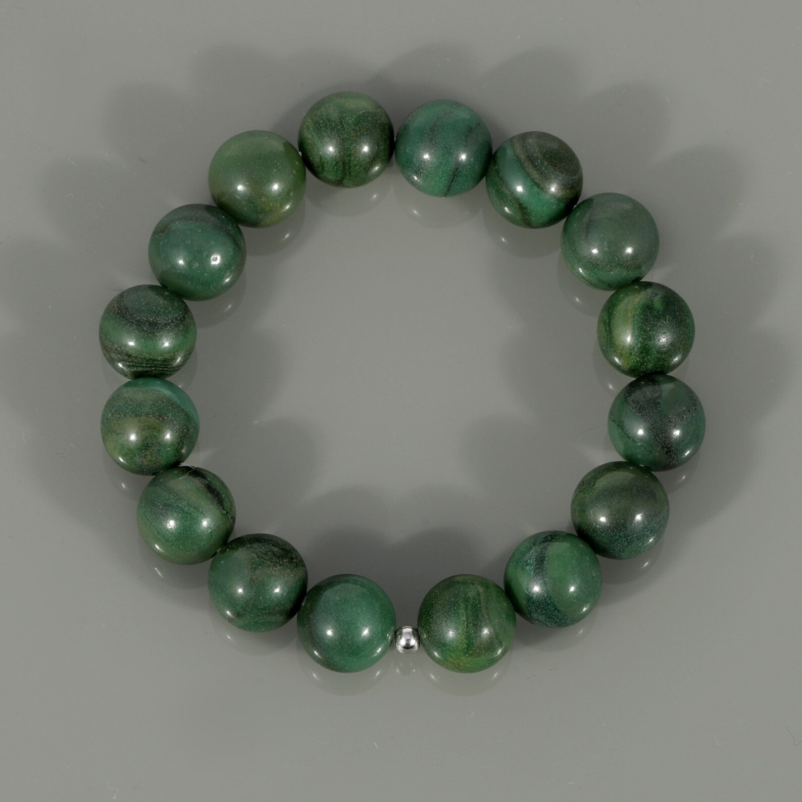 thumbnail image 2 of Natural Orange Jade Beaded Necklace - 8x12mm Africa Jade, Sterling Silver Clasp, 18 Inch, Handmade, AAA Quality 2 of 4
