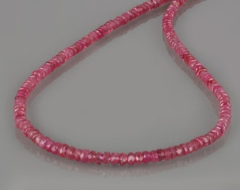 Ruby Necklace Beaded Necklace Gemstone beads necklace red necklace for party and marriages.