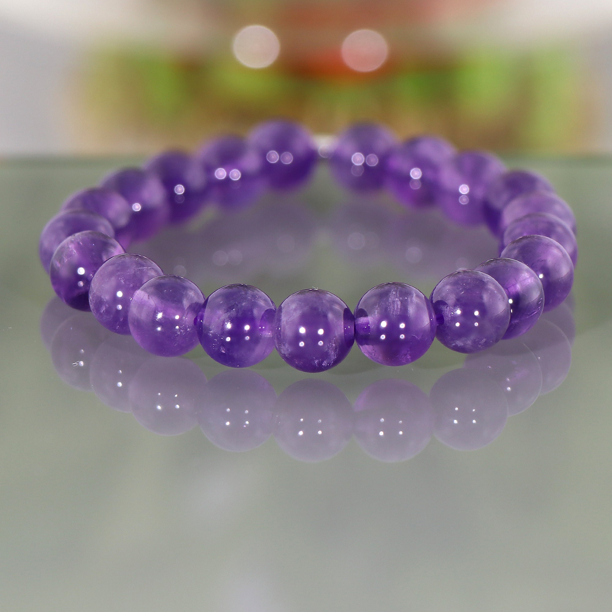 Purple Amethyst Bracelet Purple Crystal Bracelet Purple - Etsy Australia
