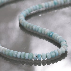 Larimar Necklace, Genuine Larimar Necklace, AAA+ Grade Larimar Beaded Necklace, Jewelry Ideas, Aqua Beach Jewelry, Larimar Jewelry, Gift