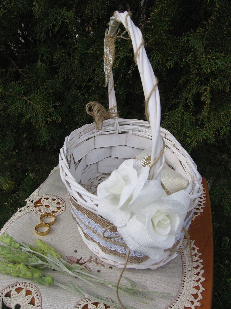 here comes the bride flower girl basket