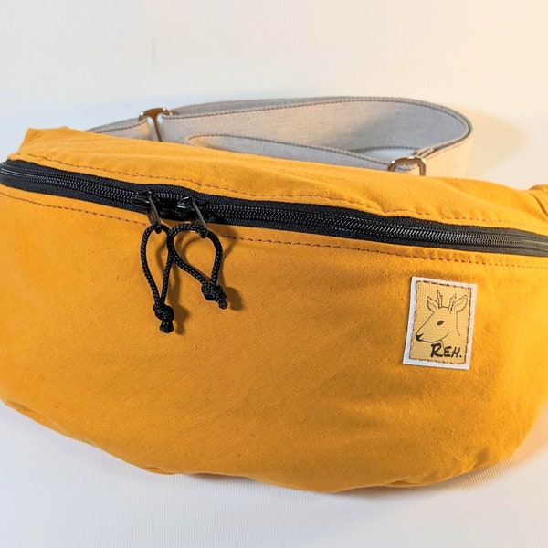 Cross Body Bag, Crossbag, aus einem alten Zelt, unisex, Umhängetasche, Zwei-Wege-Reißverschluss, Urban Style, orange, Upcycling, gelb, mega